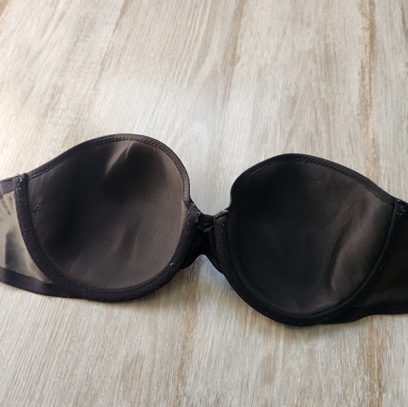Victoria's Secret Lined Strapless Bra Black Lightweight Sz 34D - Picture 7 of 11
